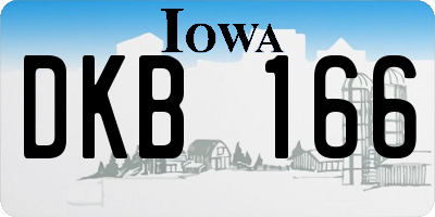 IA license plate DKB166
