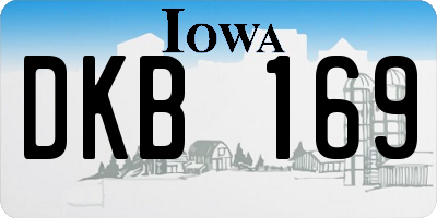 IA license plate DKB169