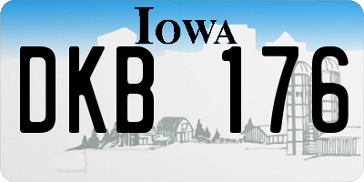IA license plate DKB176