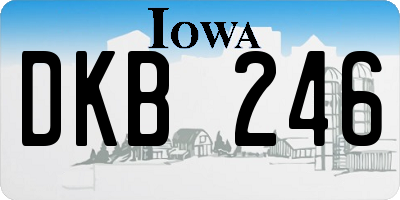IA license plate DKB246