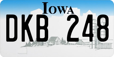 IA license plate DKB248