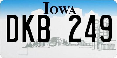 IA license plate DKB249