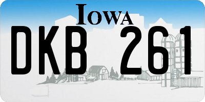 IA license plate DKB261
