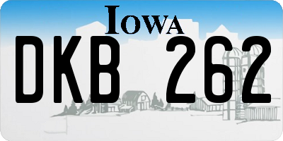 IA license plate DKB262