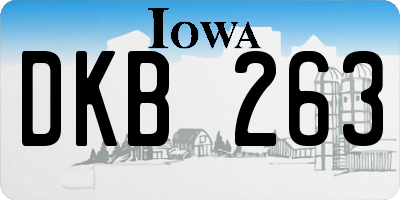 IA license plate DKB263