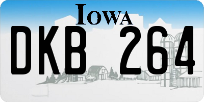 IA license plate DKB264
