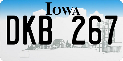 IA license plate DKB267