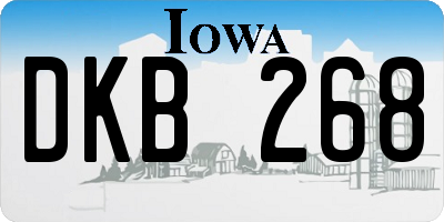 IA license plate DKB268