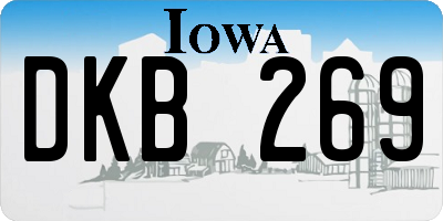 IA license plate DKB269