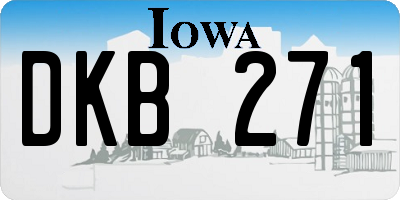 IA license plate DKB271