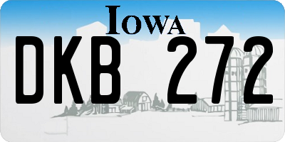IA license plate DKB272