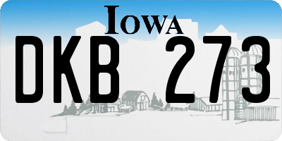 IA license plate DKB273