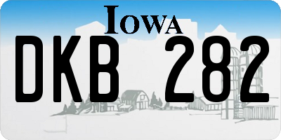 IA license plate DKB282