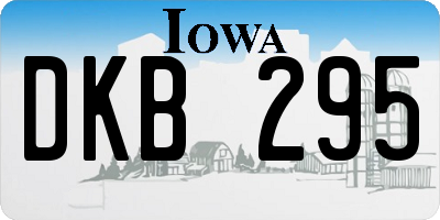 IA license plate DKB295