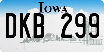 IA license plate DKB299