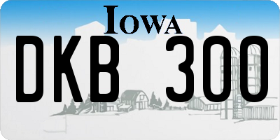IA license plate DKB300