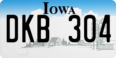 IA license plate DKB304