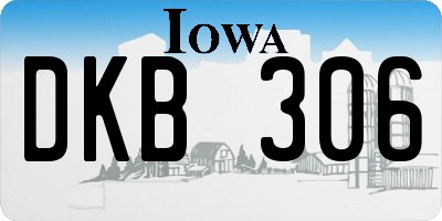 IA license plate DKB306