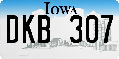 IA license plate DKB307