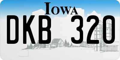 IA license plate DKB320