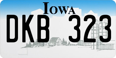 IA license plate DKB323
