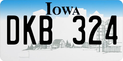 IA license plate DKB324