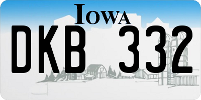 IA license plate DKB332