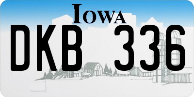IA license plate DKB336