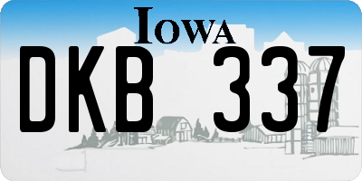 IA license plate DKB337