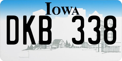 IA license plate DKB338