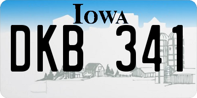 IA license plate DKB341