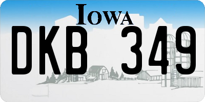 IA license plate DKB349