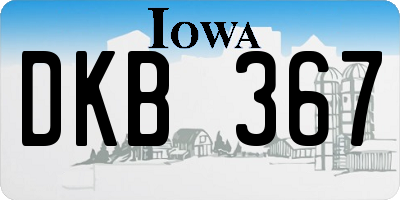 IA license plate DKB367
