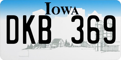 IA license plate DKB369