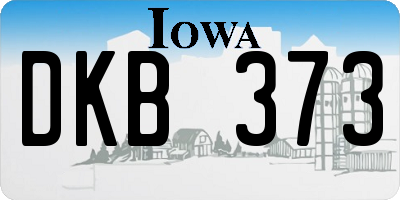 IA license plate DKB373