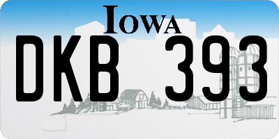 IA license plate DKB393