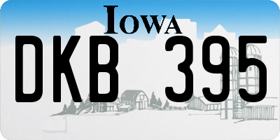 IA license plate DKB395