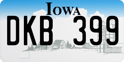 IA license plate DKB399