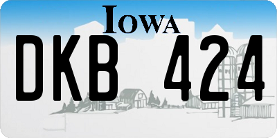 IA license plate DKB424