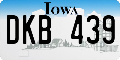 IA license plate DKB439