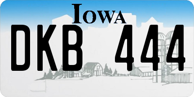 IA license plate DKB444