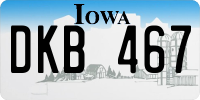IA license plate DKB467