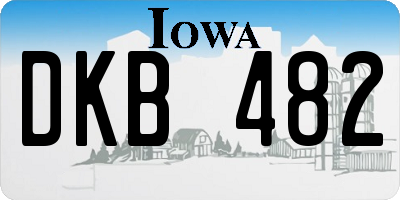 IA license plate DKB482