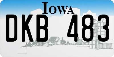 IA license plate DKB483
