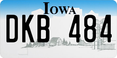 IA license plate DKB484