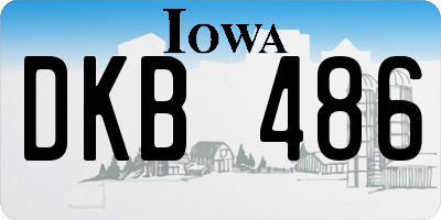 IA license plate DKB486