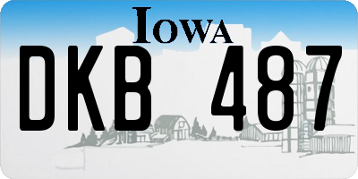 IA license plate DKB487