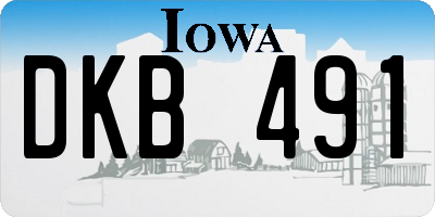 IA license plate DKB491