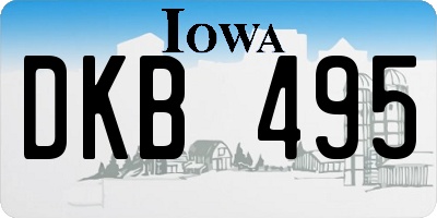 IA license plate DKB495