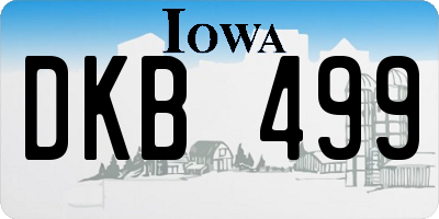 IA license plate DKB499